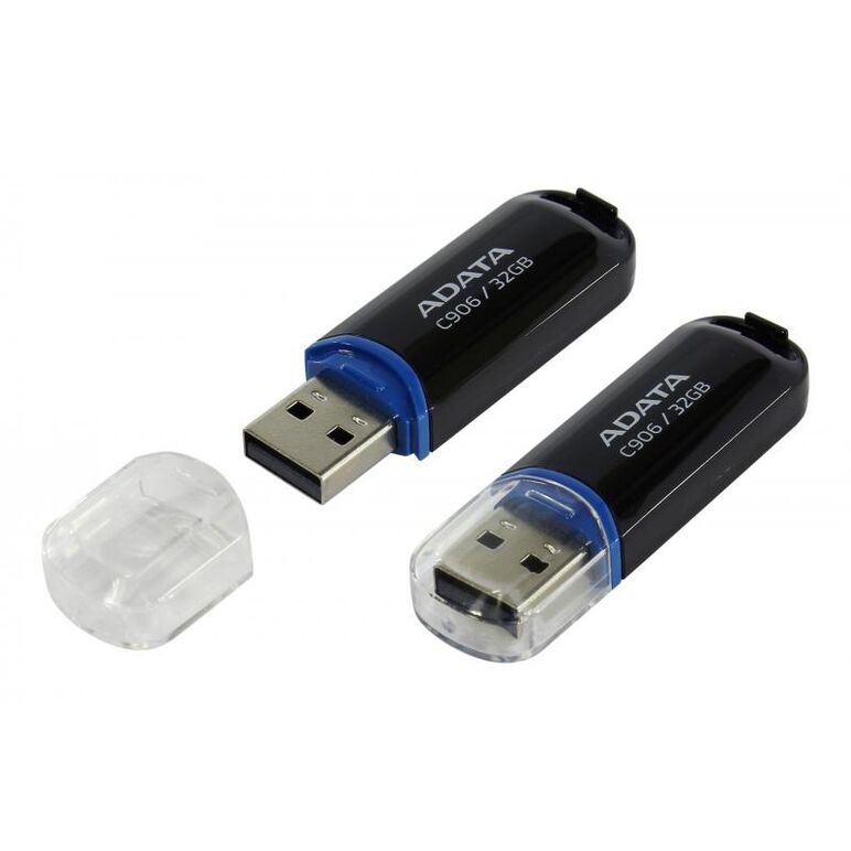 Memorie usb flash drive adata c906, 32gb, usb 2.0, negru,  Memorii USB | electropc.ro