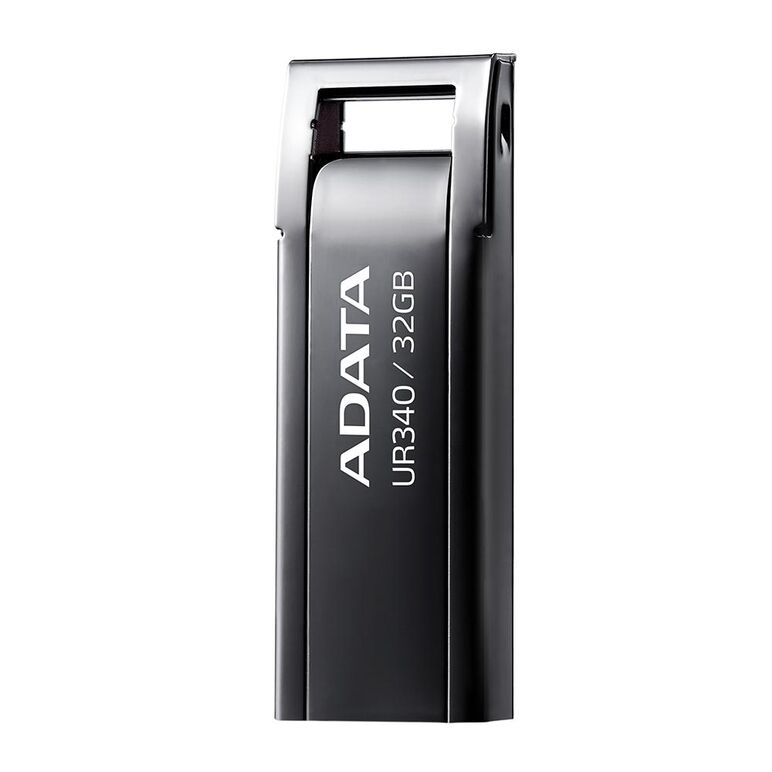 Memorie usb flash drive adata ur340, 32gb, usb 3.2, black metalic,  Memorii USB | electropc.ro