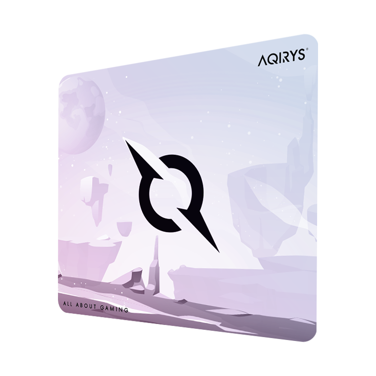 Mousepad aqirys gravity medium, fabricat din material din microfibra, dimensiuni 450 x 400 x 4 mm, alb,  Mousepad | electropc.ro