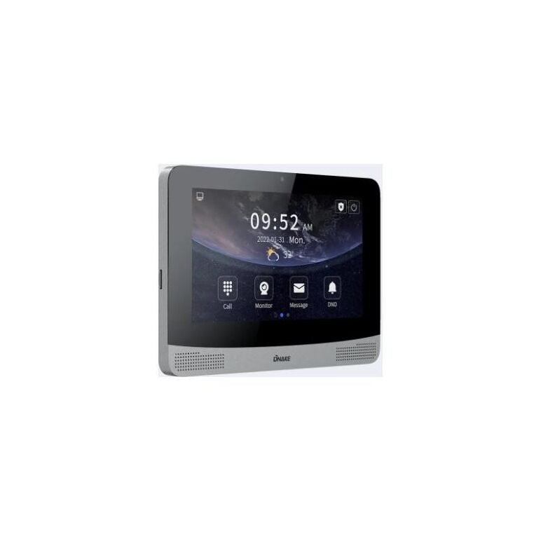 Post interior videointerfon dnake 7" cu android; memorie: 1gb, flash: 8gb, ecran: 7" ips lcd, 1024x600, touch screen; alimentare: dc12v/2a or ieee 802.3at poe+  ; consum:10w; interfata: 1 x rj45, 10/100 mbps adaptive; protocol:   sip, udp, tcp, rtp, rtsp,,  Video | electropc.ro