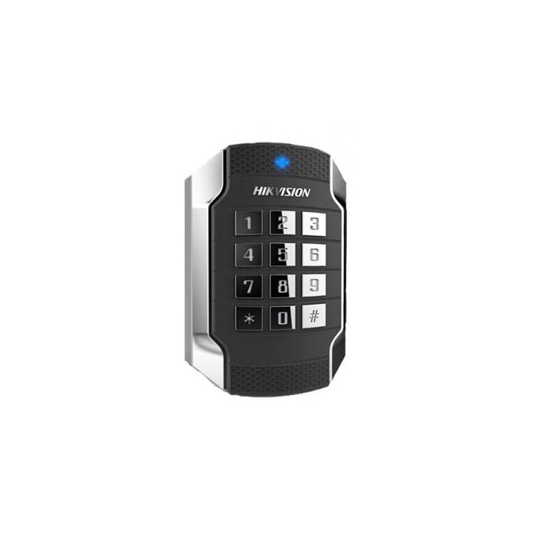 Card reader hikvision, ds-k1104mk; mifare 1 card, with keypad; supports rs485 and wiegand(w26/w34) protocol; tamper-proof alarm, dust-proof, vandal proof, ip 65; applied for 86 and 120 gang box.,  Cititoare | electropc.ro