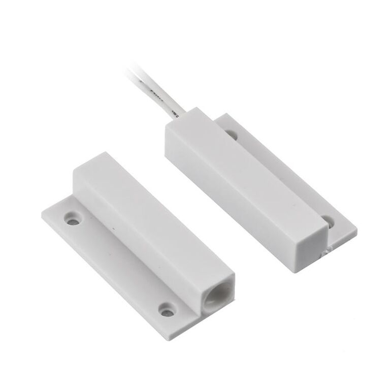 Contact magnetic nd-mc13s-w-10, culoare alba, material plastic, montare aparenta, interspatiu: 20mm, dimensiuni: 34 x 14 x 8mm, set 10 bucati,  Accesorii | electropc.ro