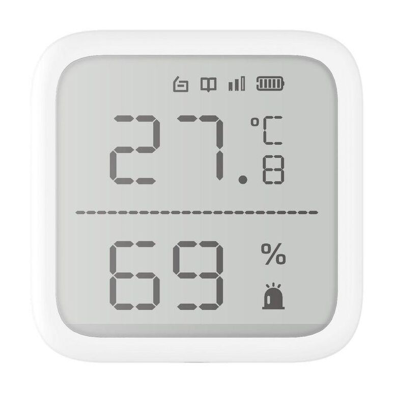Detector de temperatura si umiditate wireless hikvision ds-pdtph-e-we, seria axpro, design modular pentru diferite aplicatii, configurare la distanta prin intermediul aplicatiei, metode multiple de inrolare: power up,remote id,qr code, monitor 2.7 inch, t,  Detectori | electropc.ro