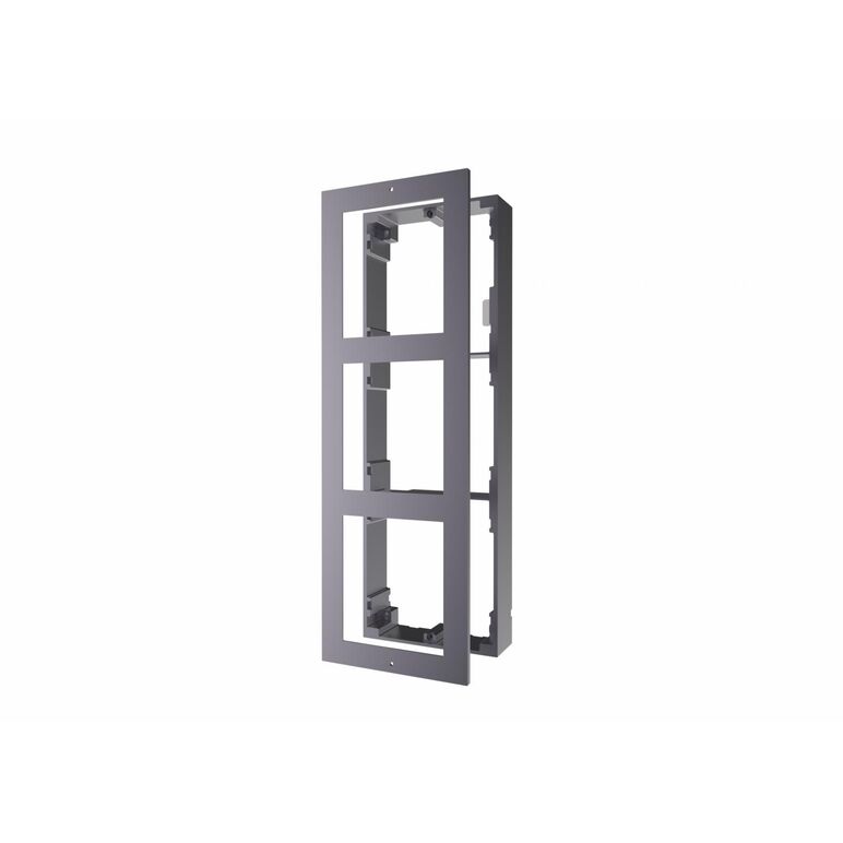 Panou frontal pentru 3 module videointerfon modular hikvision ds-kd-acw3; permite conectarea a 3 module de videointerfon modular; mo ntareaplicata; material aluminiu; dimensiuni: 320.8mm x 107mm × 4mm;,  Accesorii | electropc.ro