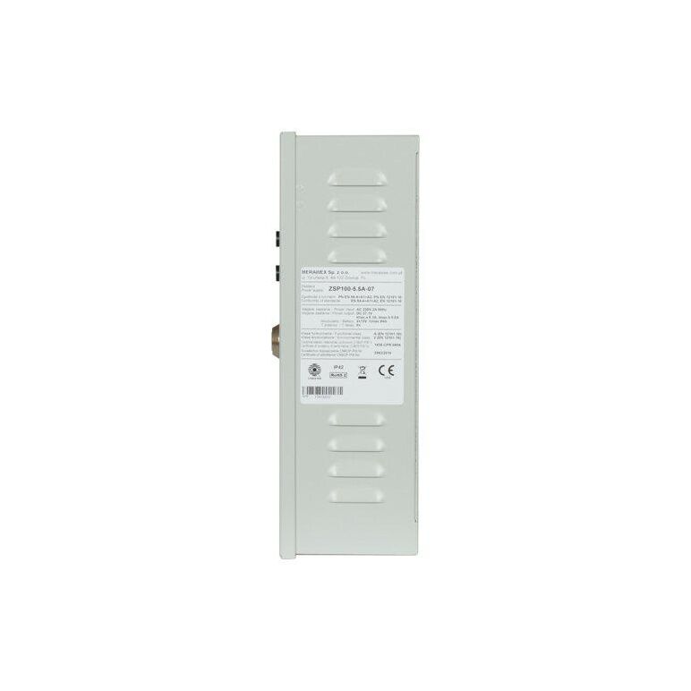Sursa de alimentare pentru sisteme de detectie incendiu 24v/5.5a in cutie metalica merawex zsp100-5.5a-07 , loc pentru 2 acumulatori 12v/9ah, tensiune de intrare: 100/230vac, eficienta ridicata sub sarcina si consum redus, comunicare rs-232 / rs-485, rata,  Accesorii | electropc.ro