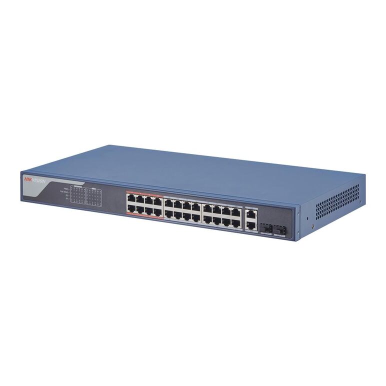 Switch 24 porturi hikvision ds-3e1326p-ei, l2, smart managed, 24 × 100 mbps poe rj45 ports si 2 × gigabit combos, putere poe 370w, extend mode - pana la 300 metri, maxim 30w per port, switching capacity 8.8 gbps, network topology management, alarm push, n,  Switch-uri | electropc.ro
