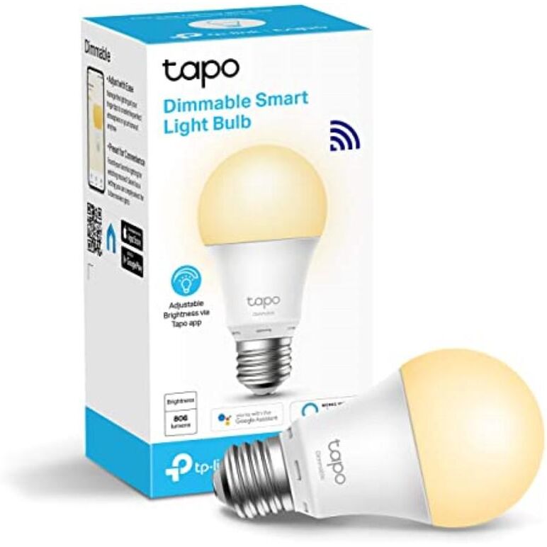Tp-link tapo l510e smart bulb white, yellow wi-fi, dimmable, e27, wi-fi protocol ieee 802.11b/g/n, wi-fi frequency 2.4 ghz wi-fi, 220–240 v, 50/60 hz, 73 ma, 806 lumens, 2,700 k, 8.7 w.,  Smart home | electropc.ro
