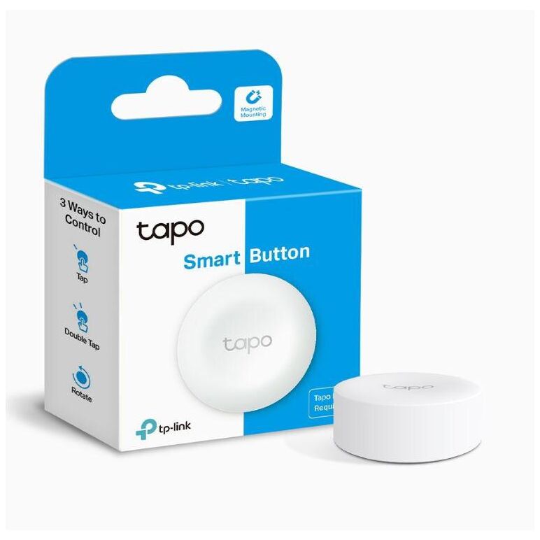Tp-link tapo s200b intrerupator inteligent (necesita hub tapo), standarde și protocoale: 868mhz / 922mhz, cerințe de sistem: ios 10+, android 5.0+, dimensiuni: 43.5 × 16.9 mm, 1× baterie cr2032.,  Smart home | electropc.ro