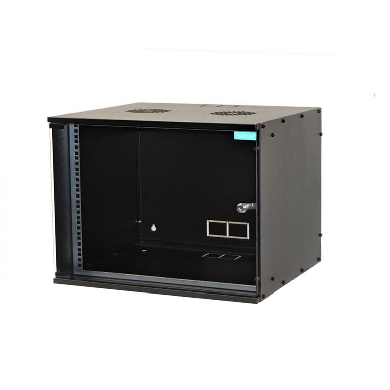 Cabiner spacer 19" 4u, montare pe perete, 515 x 450 mm, sticla decurizata, otel 1.5mm, sarcina maxima 100kg,  Cabinete metalice | electropc.ro