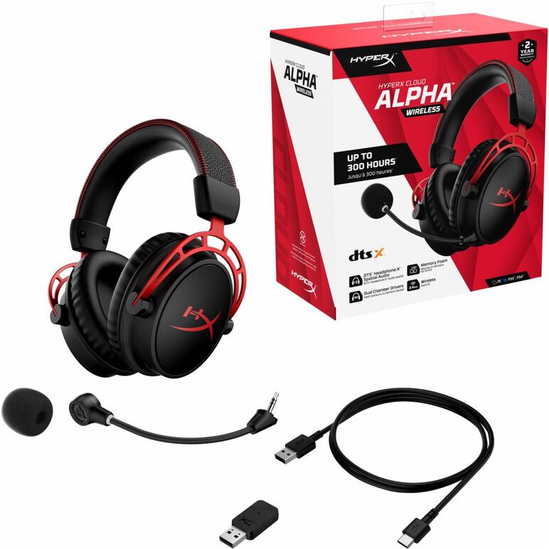 Casti cu microfon hp hyperx cloud alpha, wireless, negru,  Casti audio | electropc.ro