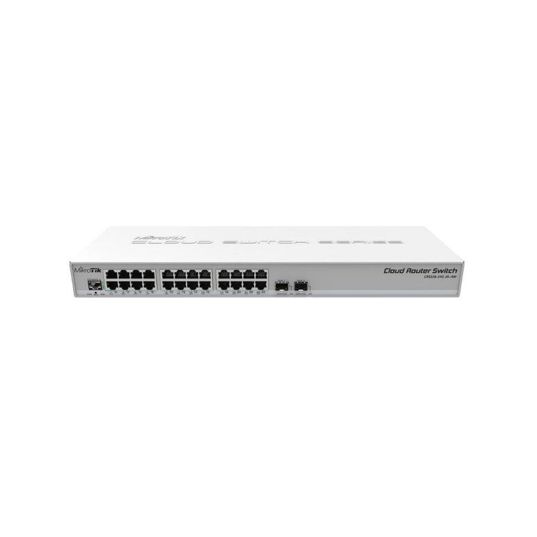 Cloud router switch, crs326-24g-2s+rm, 800 mhz cpu, 512mb ram,24xgigabit lan, 2xsfp+ cages, routeros l5 or switchos (dual boot), 1urackmount case, psu.,  Switch-uri | electropc.ro