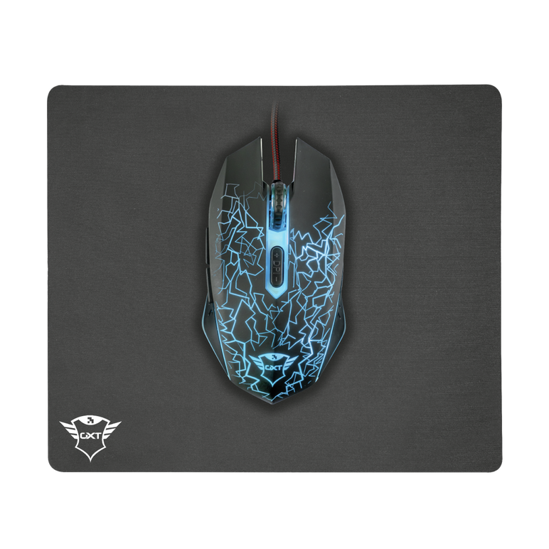 Mouse trust gxt 783 izza + mouse pad, negru,  Mouse | electropc.ro