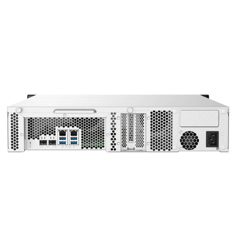 Nas qnap 832pxu-4g 8-bay, cpu annapurna labs alpine al324 1.7ghz quad core , ram 4gb ddr4 udimm (max. 16gb), 2.5"/3.5" sata 6gbps hdd (neincluse),  lan: 2 x 10gbe sfp+ + 2 x 2.5gbe, usb3.0: 4, 2u, single psu (not upgradeable to rp), garantie 3 ani,  NAS | electropc.ro