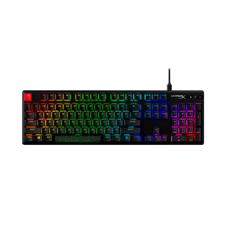 Tastatura hp hyperx alloy origins core pbt, tastatura mecanica, cablu usb type-c detasabil, iluminare rgb, anti-ghosting,neagra,  Tastaturi | electropc.ro