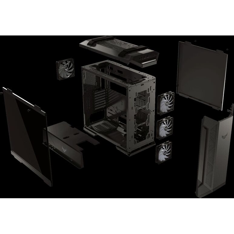 Carcasa asus tuf gaming gt501, middle tower, fara sursa, atx, black,  Carcase | electropc.ro