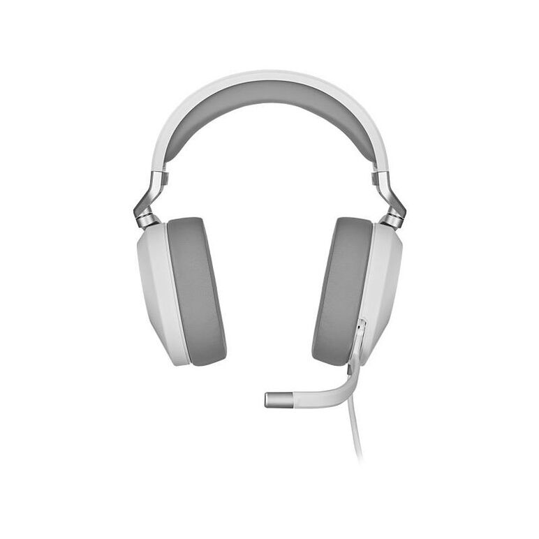 Casti gaming cu microfon corsair hs65 surround, dolby audio 7.1, over- head, 20hz - 20 khz, 32k ohms @ 1 khz, lungime cablu: 1.8m, adaptor 3.5mm la usb, alb,  Casti audio | electropc.ro