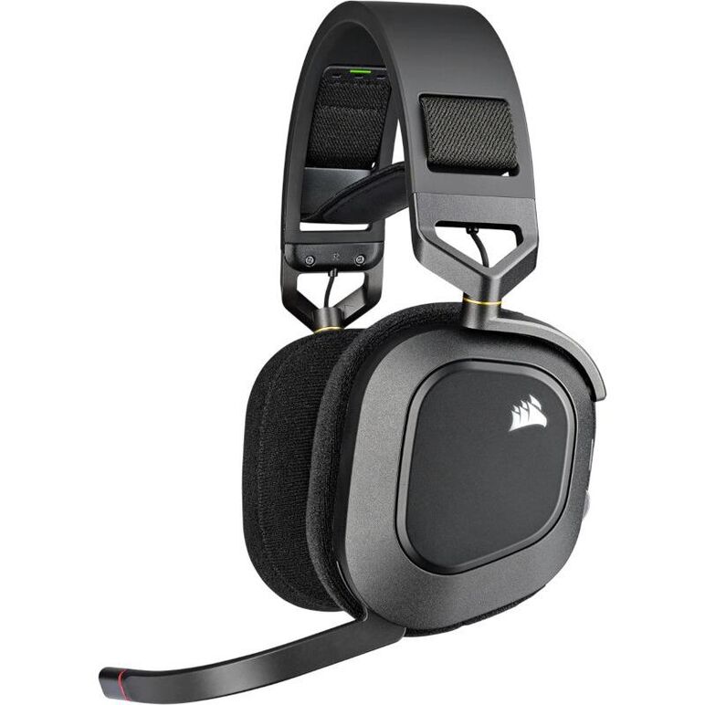 Casti gaming cu microfon wireless corsair hs80 surround, dolby atmos, over-head, 20hz - 40 khz, 32k ohms @ 1 khz, transmitator fara fir inclus, carbon,  Casti audio | electropc.ro