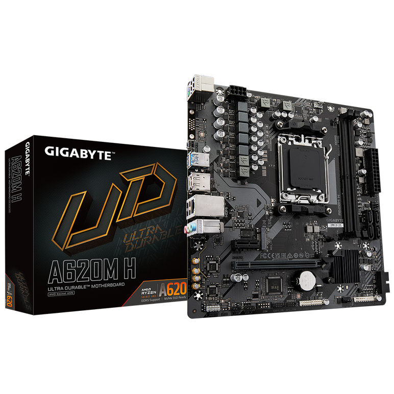 Placa de baza gigabyte a620m h am5, 2x ddr5, 1x displayport, 1x hdmi, 1x pcie x16, 1x pcie x1, 1x m.2, 4x sata 6gbps, matx,  Placi de baza | electropc.ro