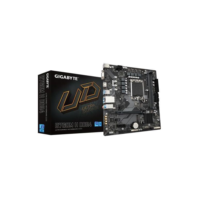 Placa de baza gigabyte b760m h lga1700, 2x ddr4, 1x d-sub, 1x hdmi, 1x pcie x16, 1x pcie x1, 2x m.2, 4x sata 6gbps, 1gbps lan, matx,  Placi de baza | electropc.ro