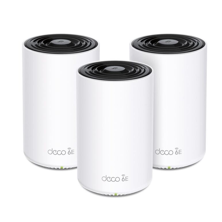 Tp-link axe5400 home mesh wi-fi 6e system, tri-band, deco xe75(3-pack);  standarde wireless: ieee 802.11ax 6 ghz, ieee 802.11ax/ac/n/a 5 ghz, ieee 802.11ax/n/b/g 2.4 ghz, viteza wifi: 6 ghz: 2402 mbps (802.11ax, he160), 5 ghz: 2402 mbps (802.11ax, he160),,  Routere Wireless | electropc.ro