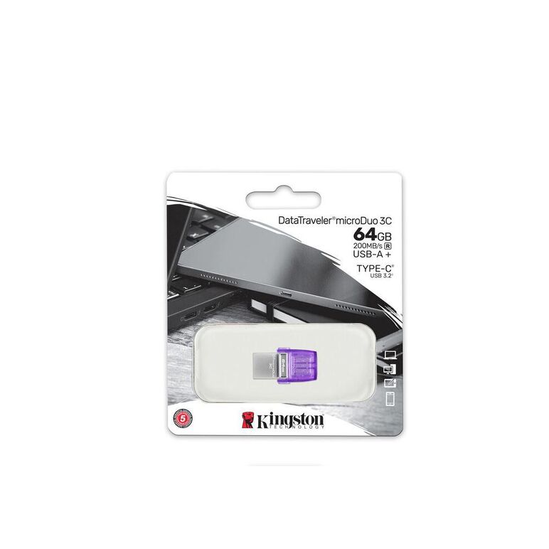 Usb flash drive kingston 64gb dt microduo, usb 3.0, micro usb 3c,  Memorii USB | electropc.ro