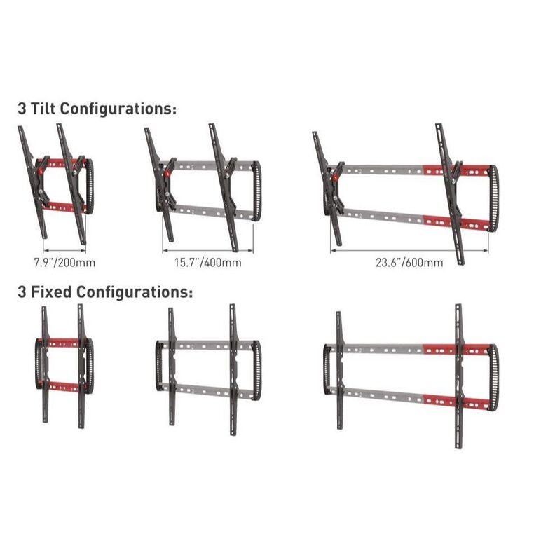 Suport perete barkan tilt tv wall mount 13" - 90", max 60kg, vesa 600x400, negru,  TV & Electronice & Gaming | electropc.ro