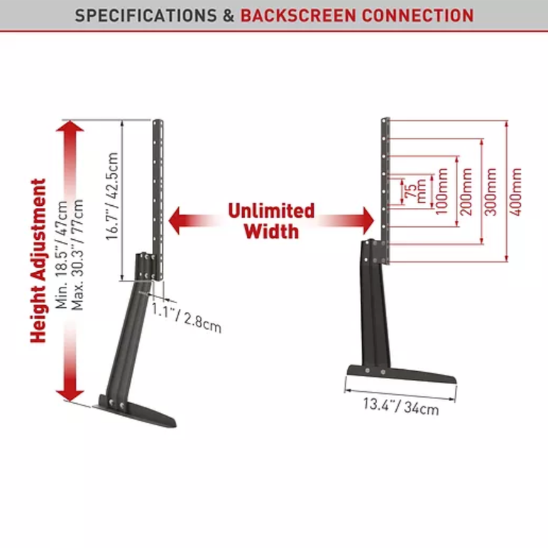 Suport tv de birou, barkan s40, fix, 32"-70", vesa 800x400, suporta pana la 50kg, negru,  TV & Electronice & Gaming | electropc.ro