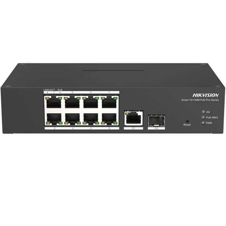 Switch 8 porturi poe hikvision ds-3t1310p-si/hs prezinta 8 × 10/100 mbps poe port,1 × 1 gbps rj45 port,1 × 1 gbps fiber optical port, rj45 ort,full duplex,mdimdi-x adaptive, ieee 802.3,ieee 802.3ab,ieee 802.3u,ieee 802.3z,ieee 802.3x,mac address table 16 ,  Switch-uri | electropc.ro