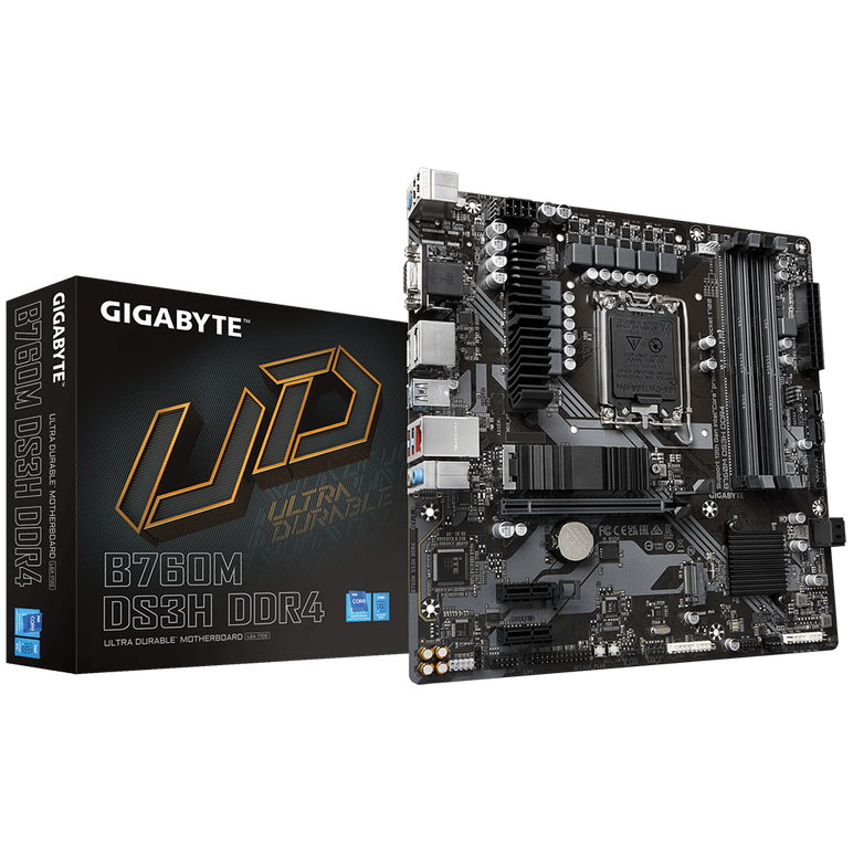 B760m ds3h ddr4 (rev. 1.0) lga1700 4 x ddr4 dimm sockets supporting up to 128 gb (32 gb single dimm capacity) of system memory  1 x d-sub port, supporting a maximum resolution of 1920x1200@60 hz 1 x hdmi port, supporting a maximum resolution of 4096x2160@,  Placi de baza | electropc.ro