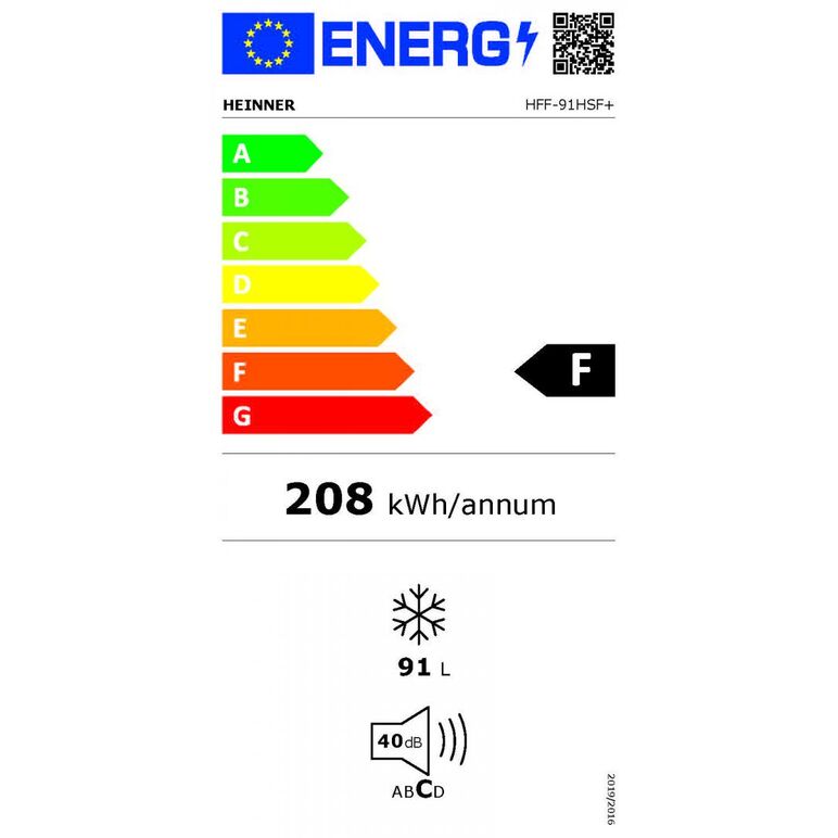 Congelator heinner hff-91hsf+, clasa energetica: f, capacitate totala: 91l, control mecanic cu termostat ajustabil, 4 compartimente congelator, usa reversibila, capacitate congelare: 4.4kg/24h, dimensiuni (wxdxh): 55 x 58 x 85 cm, culoare: argintiu,  Congelatoare verticale | electropc.ro