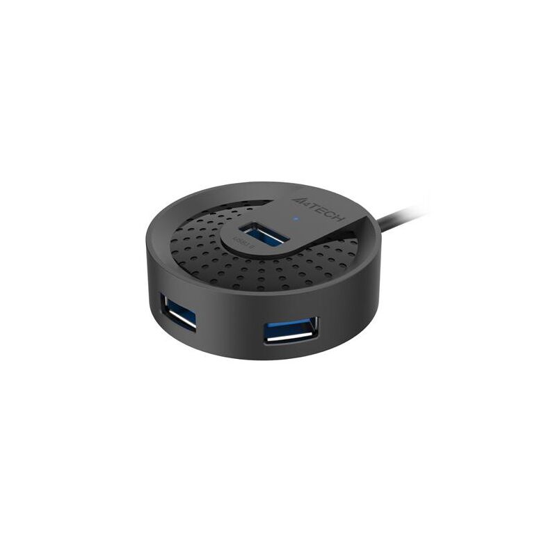 Hub extern a4tech, porturi usb-a: usb 3.0 x 4, conectare prin usb-c , cablu 0.50 m, negru,  Hub-uri USB | electropc.ro
