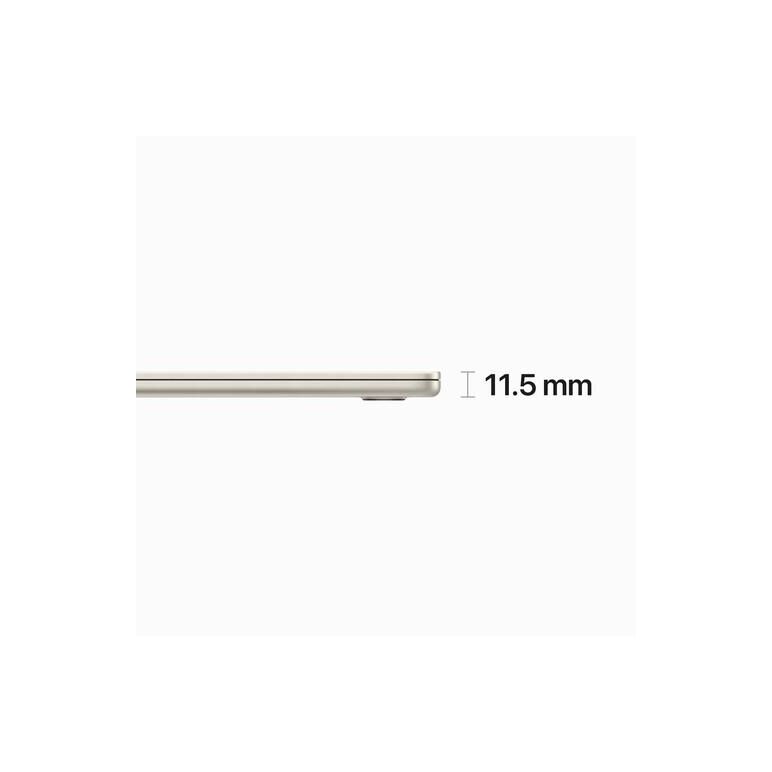 Macbook air 15.3" retina/ apple m2 (cpu 8- core, gpu 10- core, neural engine 16- core)/8gb/256gb (35w dual usb‑c port) - starlight - us kb (2023) (us power supply with included us-to-eu adapter),  Laptopuri | electropc.ro