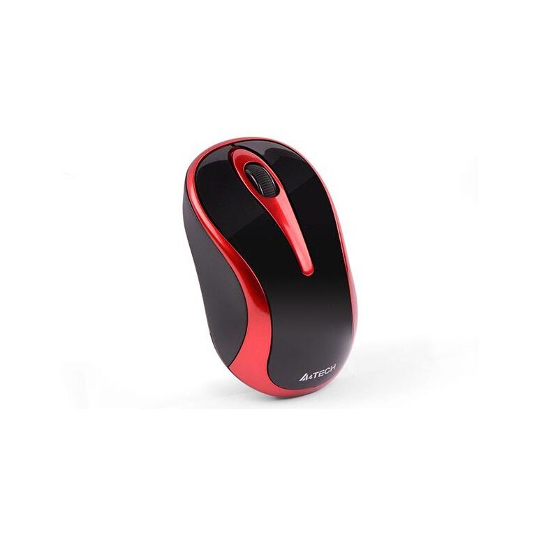 Mouse a4tech, wireless, 1000 dpi, butoane/scroll 3/1, negru/rosu,  Mouse | electropc.ro