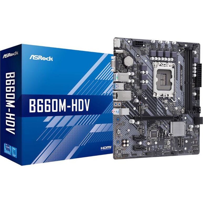 Placa de baza asrock b660m-hdv d4, lga 1700,  Placi de baza | electropc.ro