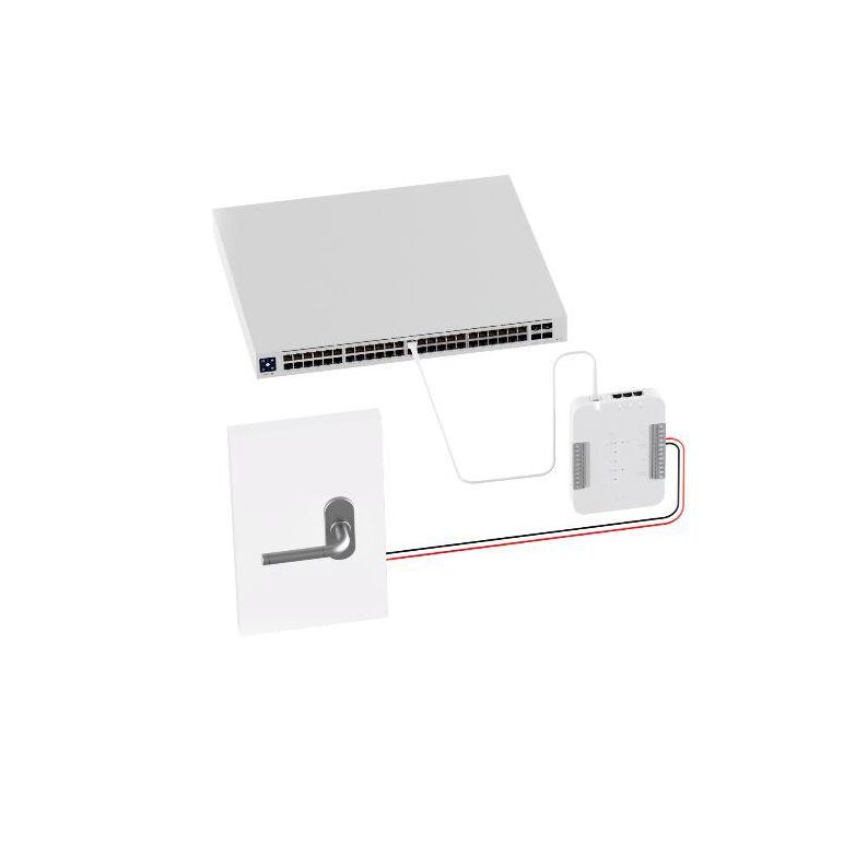 Ubiquiti unifi access hub ua-hub, dimensiuni: 190 x 126 x 30.5 mm , greutate: 457g,suport wall mount metalic, carcasa plastic, consum max: 51w, interfata: 4 x 1gbe, alimentare: poe++.,  Cititoare | electropc.ro