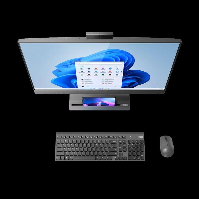 All-in-one lenovo ideacentre aio 5 27iah7 27" qhd (2560x1440) ips 350nits, 100hz, 99% srgb, intel® core™ i7-13700h, 14c (6p + 8e) / 20t, p-core 2.4 / 5.0ghz, e-core 1.8 / 3.7ghz, 24mb, video integrated intel iris xe graphics, ram 2x 8gb so-dimm ddr5-5200,,  All in one PC | electropc.ro