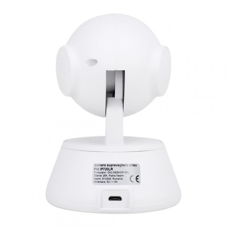 Camera supraveghere video pni ip720lr 1080p 2 mp cu ip p2p ptz wireless, slot card microsd, lentila: 3.6mm, compresie imagine: h.264, microfon integrat, difuzor integrat, wireless: 2.4 ghz 802.11b/g/n, ir: 10-15m, microsd maxim 64gb (cardul nu este inclus,  Camere supraveghere IP | electropc.ro