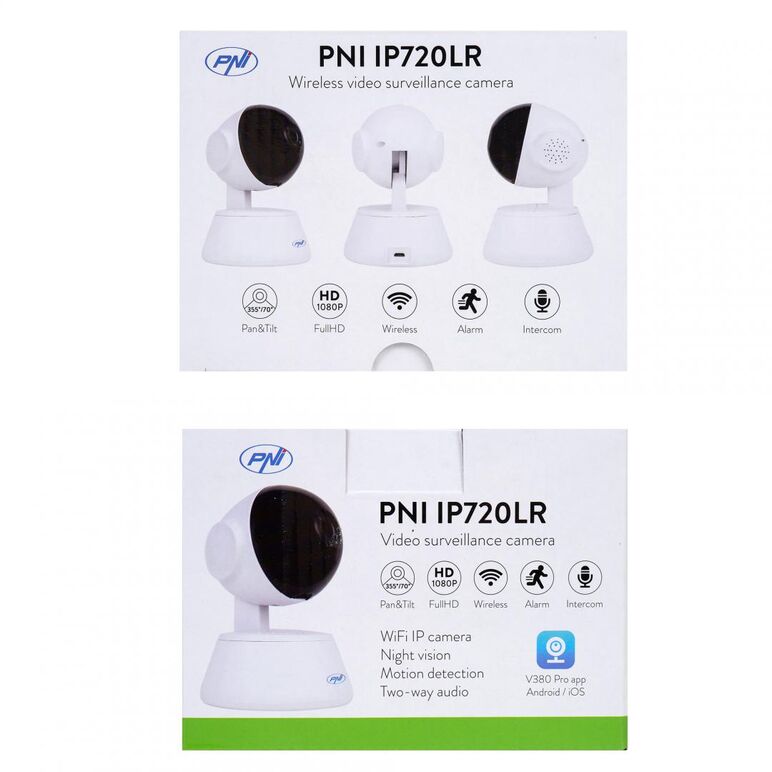 Camera supraveghere video pni ip720lr 1080p 2 mp cu ip p2p ptz wireless, slot card microsd, lentila: 3.6mm, compresie imagine: h.264, microfon integrat, difuzor integrat, wireless: 2.4 ghz 802.11b/g/n, ir: 10-15m, microsd maxim 64gb (cardul nu este inclus,  Camere supraveghere IP | electropc.ro