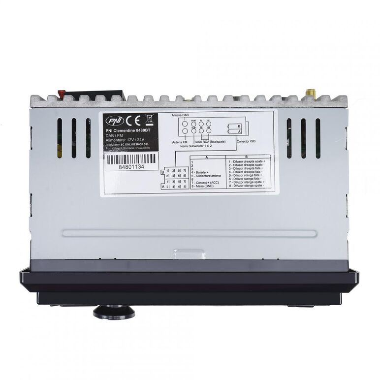 Dab si rds radio mp3 player auto pni clementine 8480bt 4x45w, 12/24v, 1 din, cu sd, usb, aux, rca, bluetooth si usb 1.5a pentru incarcare telefon, radio: fm/dab+, radio fm: 87.5mhz - 108.0mhz, radio dab: 174.928mhz - 239.200mhz, dimensiuni (l x h x a / gr,  Radio cu ceas & portabile | electropc.ro