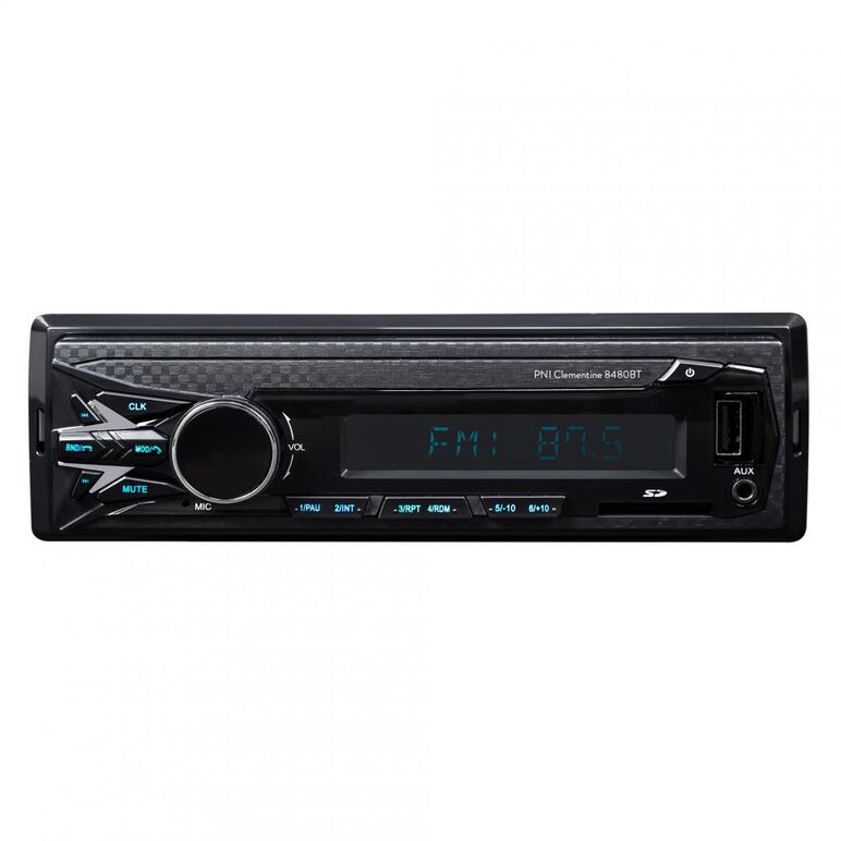 Dab si rds radio mp3 player auto pni clementine 8480bt 4x45w, 12/24v, 1 din, cu sd, usb, aux, rca, bluetooth si usb 1.5a pentru incarcare telefon, radio: fm/dab+, radio fm: 87.5mhz - 108.0mhz, radio dab: 174.928mhz - 239.200mhz, dimensiuni (l x h x a / gr,  Radio cu ceas & portabile | electropc.ro