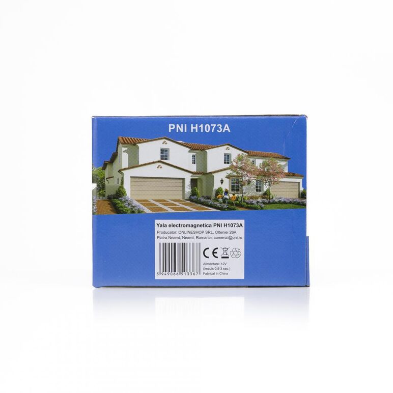 Pni yala electromagnetica h1073a din otel, cu butuc fail secure no, se potriveste solutiilor de interfon cu intercom sau sistemelor de control acces, alimentare: 12v, 1a, carcasa din otel inoxidabi, dust proof, watwr resistant 100l/min, dimensiuni: 129x10,  Incuietori | electropc.ro