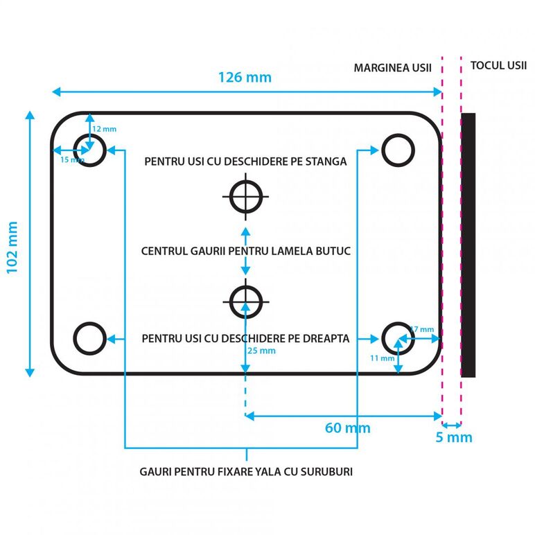 Pni yala electromagnetica h1073a din otel, cu butuc fail secure no, se potriveste solutiilor de interfon cu intercom sau sistemelor de control acces, alimentare: 12v, 1a, carcasa din otel inoxidabi, dust proof, watwr resistant 100l/min, dimensiuni: 129x10,  Incuietori | electropc.ro