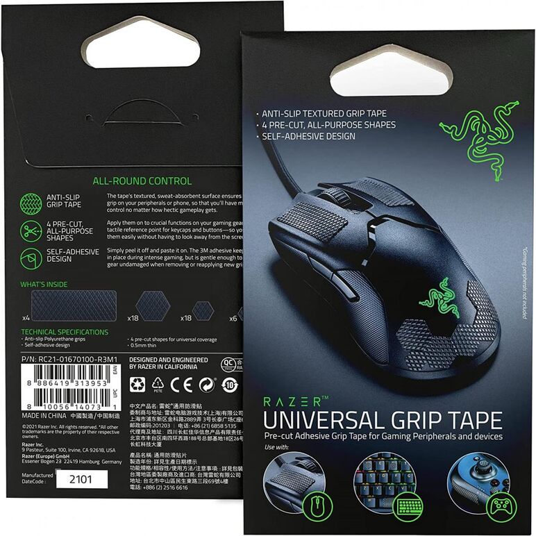 Razer universal grip tape black,  Periferice Diverse | electropc.ro