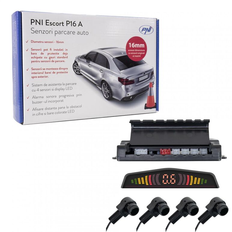 Senzori parcare auto pni escort p16 a cu 4 receptori 16mm tip oem pni- p16a, culoare: negru, distanta detectie: 0-2.5m, frecventa ultrasonica: frecventa ultrasonica 40 khz, temperatura functionare: -26°c ~ +60°c, diametru freza gaurire: 16mm, dimensiune u,  Radio cu ceas & portabile | electropc.ro