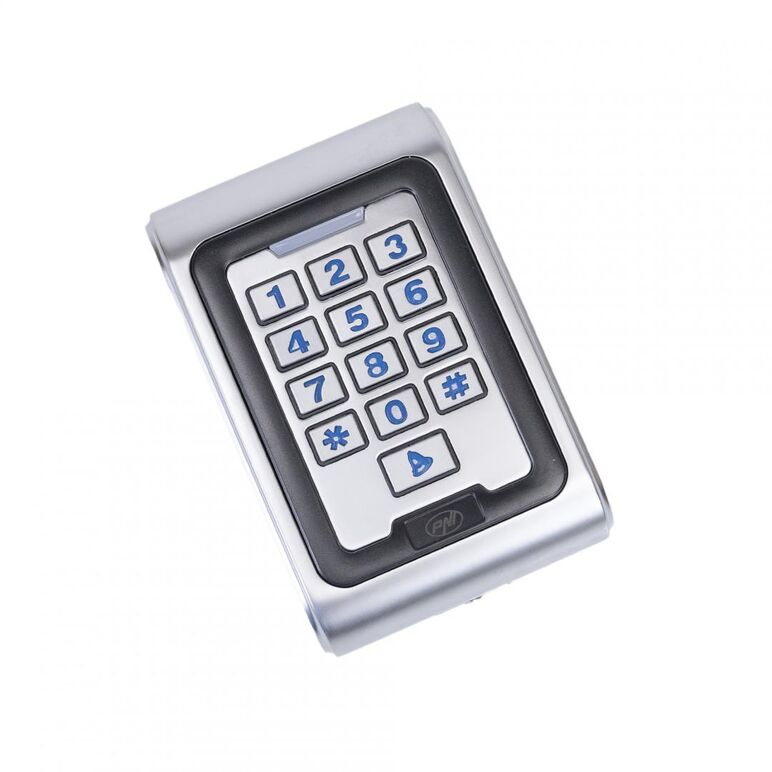 Tastatura control acces pni dk220, stand alone, exterior si interior, ip65, cu 2 relee, culoare: negru/argintiu, aliaj de zinc,ip65, cititor card, 75 x 25 x 120 mm / 500 gr, 2000 utilizatori,  Incuietori | electropc.ro