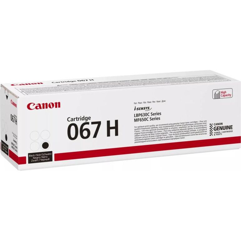Toner canon crg067hbk , black, capacitate 3130 pagini, pentru lbp-631 / lbp-631-cw / lbp-633 / lbp-633cdw / crg-067y / crg067y / mf-651 / mf- 651cw / mf-655 / mf-655cdw / mf-657 / mf-657cdw.,  Tonere | electropc.ro