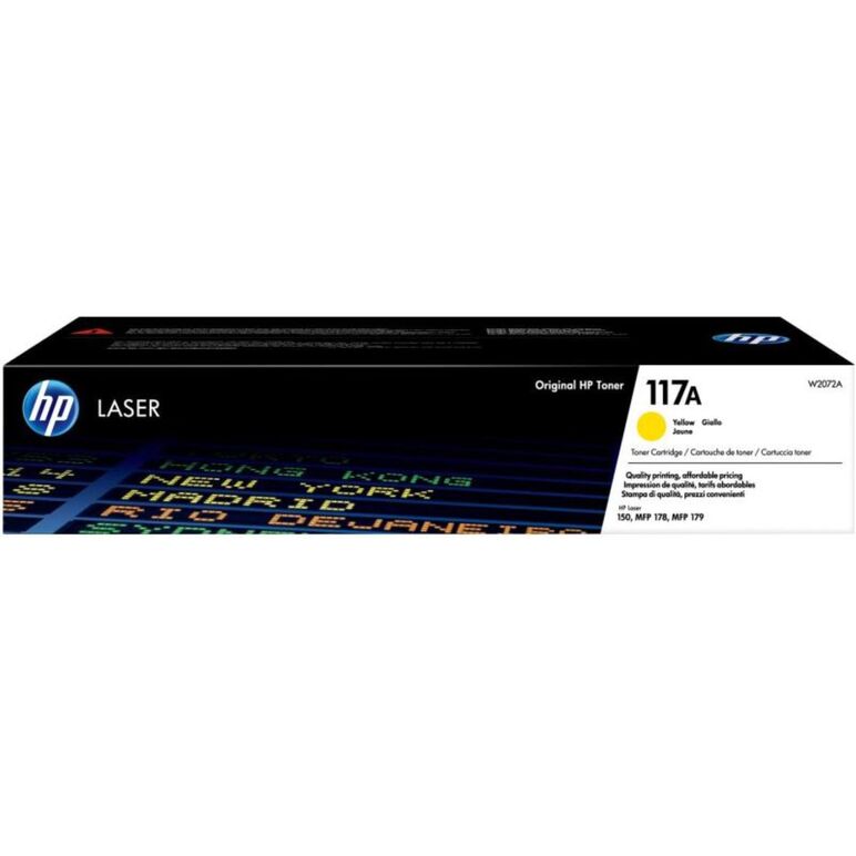 Toner hp w2072a, yellow, 700 pag, hp color laser 150a, hp color laser 150nw, hp color laser mfp 178nw, hp color laser mfp 179fnw.  W2072A