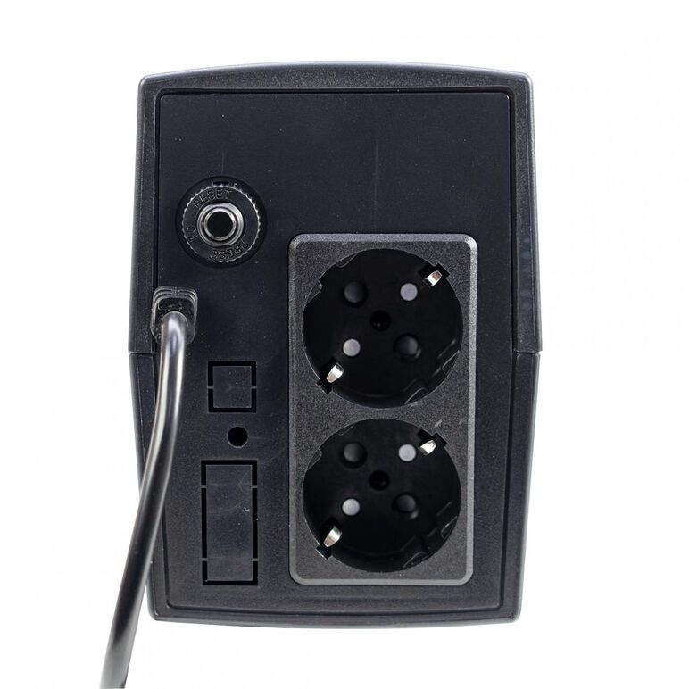 Ups pni safepc e650va, putere 390w, 1.8a, iesire 2 x 230v, ecran lcd acumulator 7.2a inclus, capacitate: 12v/7ah, timp backup: 8 minute (utilizare la jumatate din capacitate), durata reincarcare: 8h, dimensiuni: 295 x 135 x 90 mm / 4.6 kg.,  UPS | electropc.ro