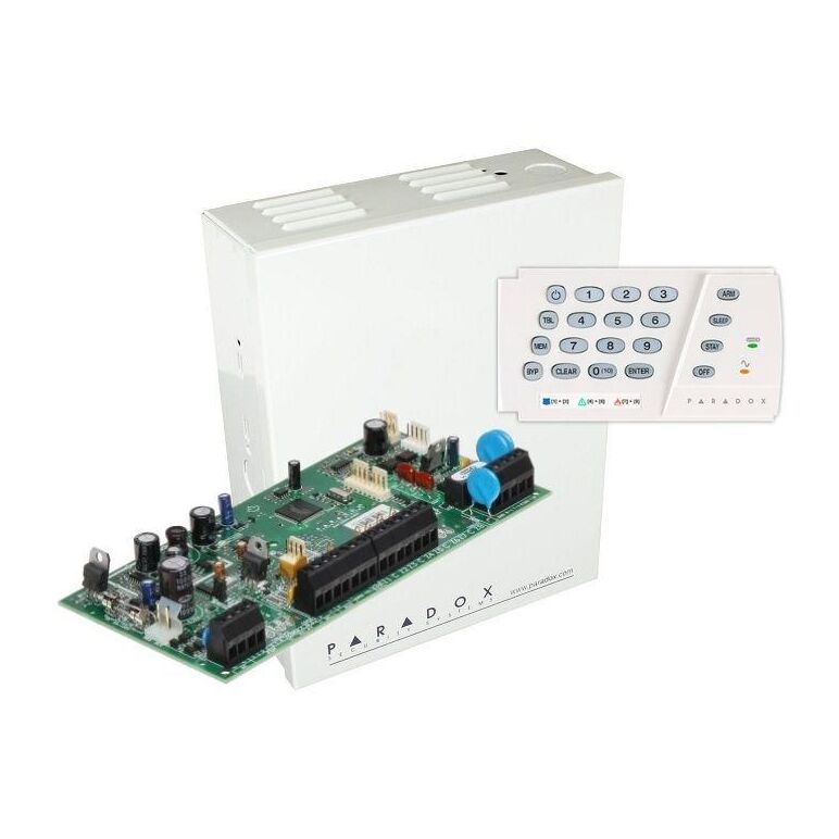 Centrala paradox sp5500+; 5 intrări de zonă sau 10 cu atz, extensibila la32 zone; extensibilă la 16 ieşiri pgm dintre care oricare poate fi wireless; 2 coduri de utilizator și 32 telecomenzi; actualizare firmware local prin babyware;sursă alimentare în co,  Centrale si tastaturi | electropc.ro