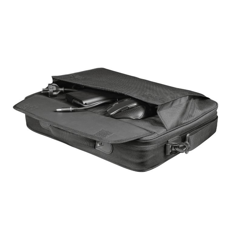 Geanta trust atlanta carry bag for 15.6" laptop  general type of bag carry bag number of compartments 4 max. laptop size 16 " max. weight 20 kg height of main product (in mm) 390 mm width of main product (in mm) 320 mm depth of main product (in mm) 60 mm ,  Genti laptop | electropc.ro